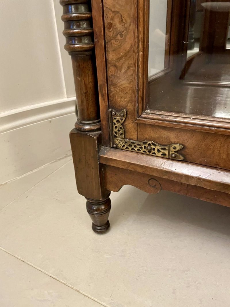 Outstanding Quality Antique Victorian Burr Walnut Credenza/Sideboard - Image 5